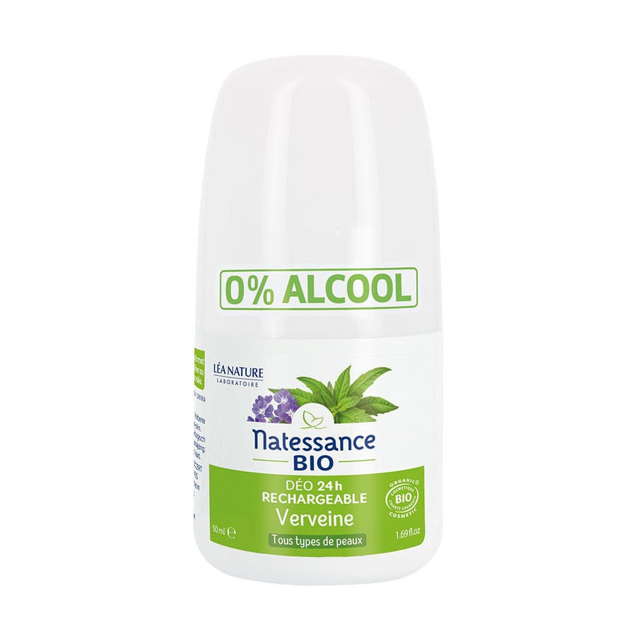 Natessance Refillable 24H Verbena Bioes Deodorant for All Skin Types 50ml (1.69 fl oz)