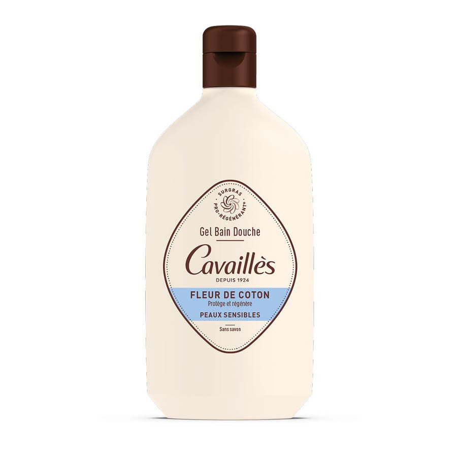 Rogé cavailours recharge baignoire et gel de douche coton fleur de fleur