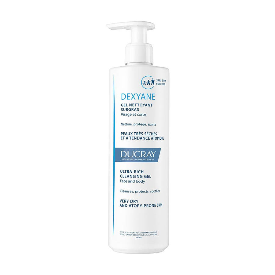 Ducray Dexyane Nettoying Gel Skins très secs sujets à l'atopie 400 ml (13,52fl oz)