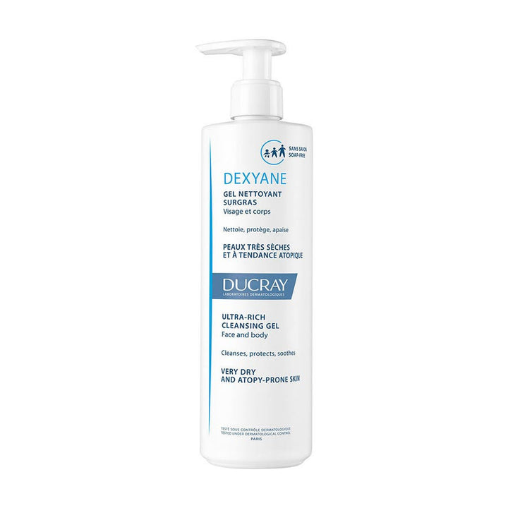 Ducray Dexyane Nettoying Gel Skins très secs sujets à l'atopie 400 ml (13,52fl oz)