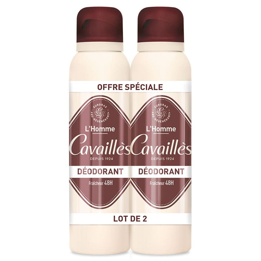 Rog Cavaills Deodorants Man 48H Freshness Spray 2x1 50ml (1.69fl oz)