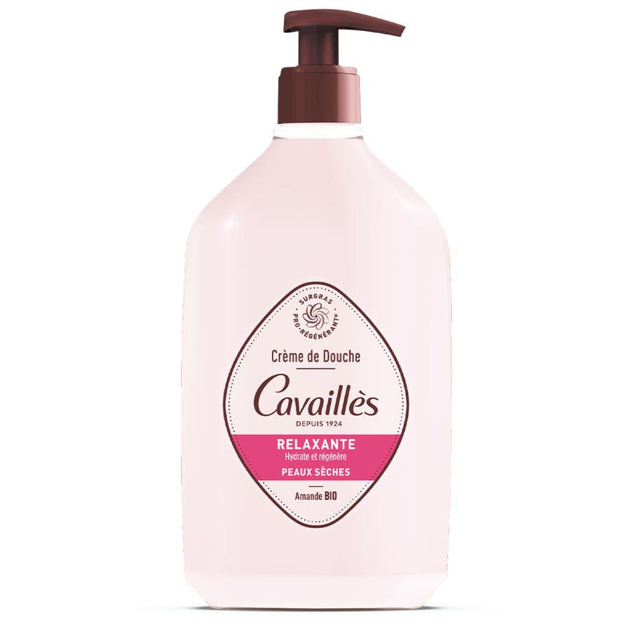 Rog Cavaills Surgras Actif Relaxing Shower Cream Almond Bioes 750ml (25.36fl oz)