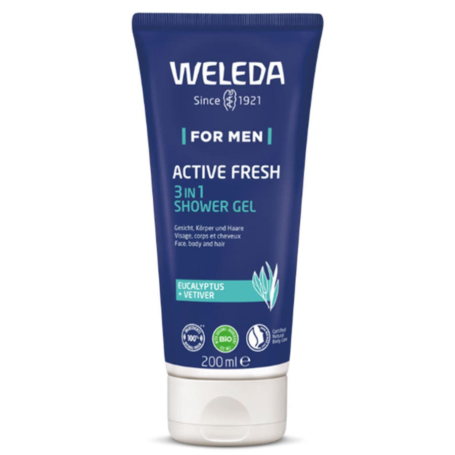 WELEDA ACTIVE Gel de douche énergisante fraîche 200 ml (6,76fl oz)