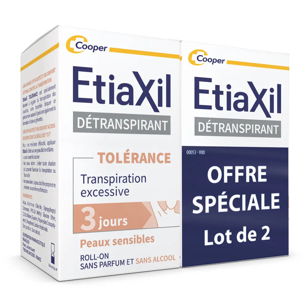 Roll-on de l'anti-voleur Etiaxil 3 jours pour une transpiration excessive