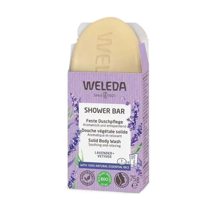 Weleda Solidea vegetable shower Lavender + Vetiver 75g