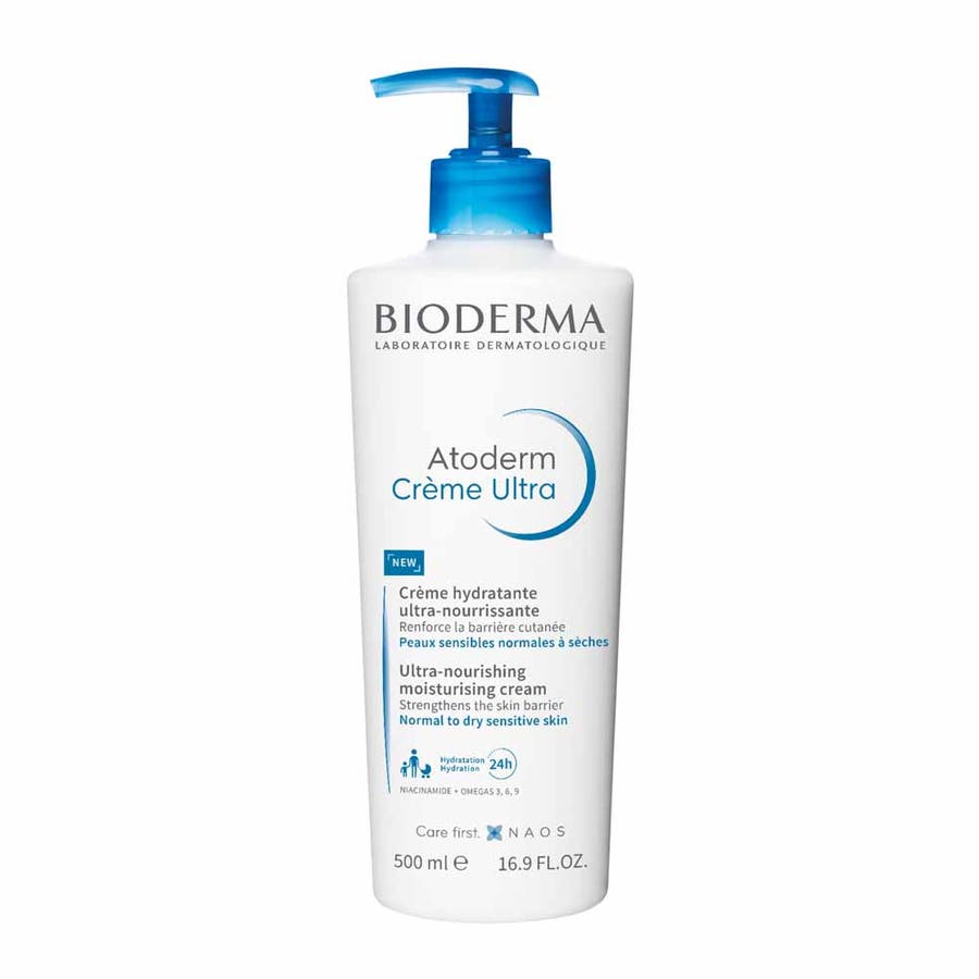 Bioderma Atodermo Ultra nutritante crema hidratante cara y piel sensible al cuerpo 500 ml (16,91fl oz)