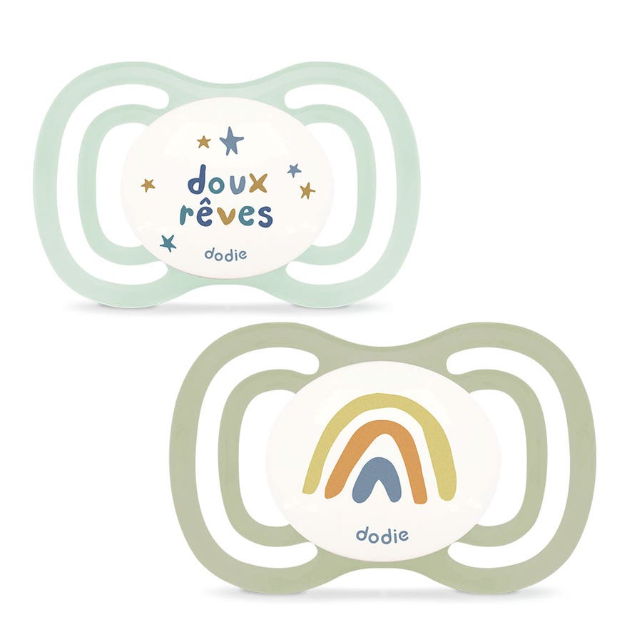 Dodie Extra Anatomical soothers 18 months and Plus x2 300g (10.58 oz)