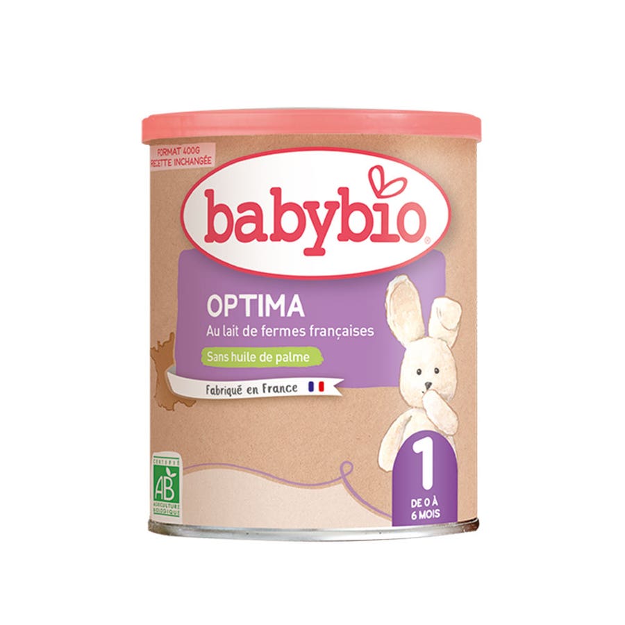 Babybio Baby Milks Optima 1 Powdered milk Organic French cow's milk From 0 to 6 months 400g (14.11 oz)