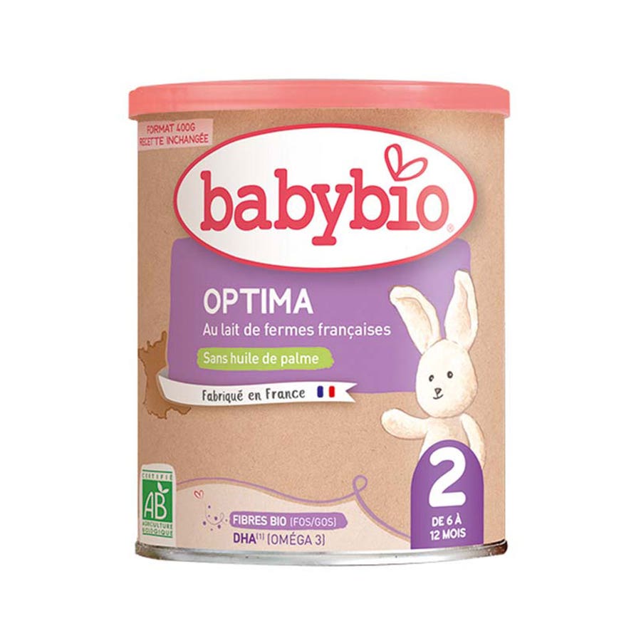 Babybio Baby Milks Optima 2 Formula With Fiber From 6 To 12 Months 400g (14.11 oz)