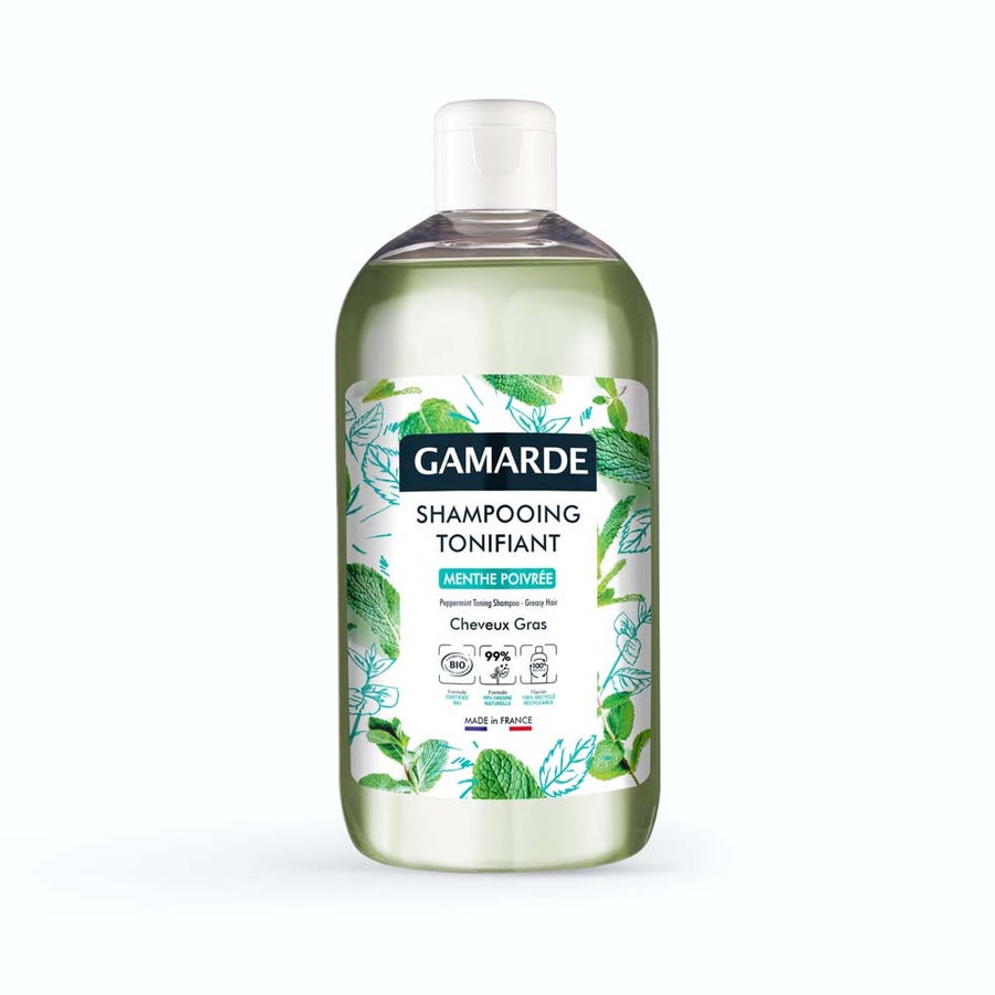 Gamarde Organic Toning Shampoo Peppermint Oily Hair Oily Hair 500ml (16.91 fl oz)