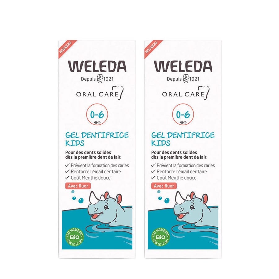 Weleda Kids Toothpaste Gel 0-6 Years 50ml x2 (1.69 fl oz x2) (1.69 fl oz)
