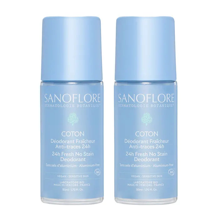 Sanoflore Deodorants 24h Protection Organic Puret de Lin 2x 50ml (1.69fl oz)