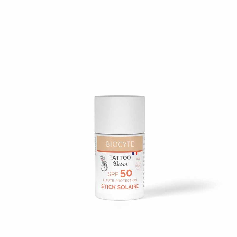 Biocyte Tattoo Derm Sunscreens SPF50 High Protection Suncare Stick Portable format 18g (0.63oz)