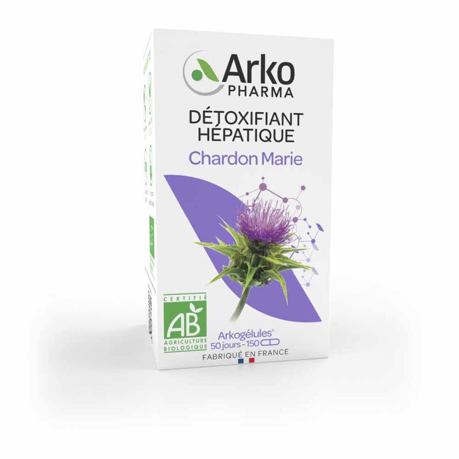 Arkopharma Arkocapsules Milk Thistle Bioes Hepatic detoxifier 150 Capsules 300g (10.58 oz)