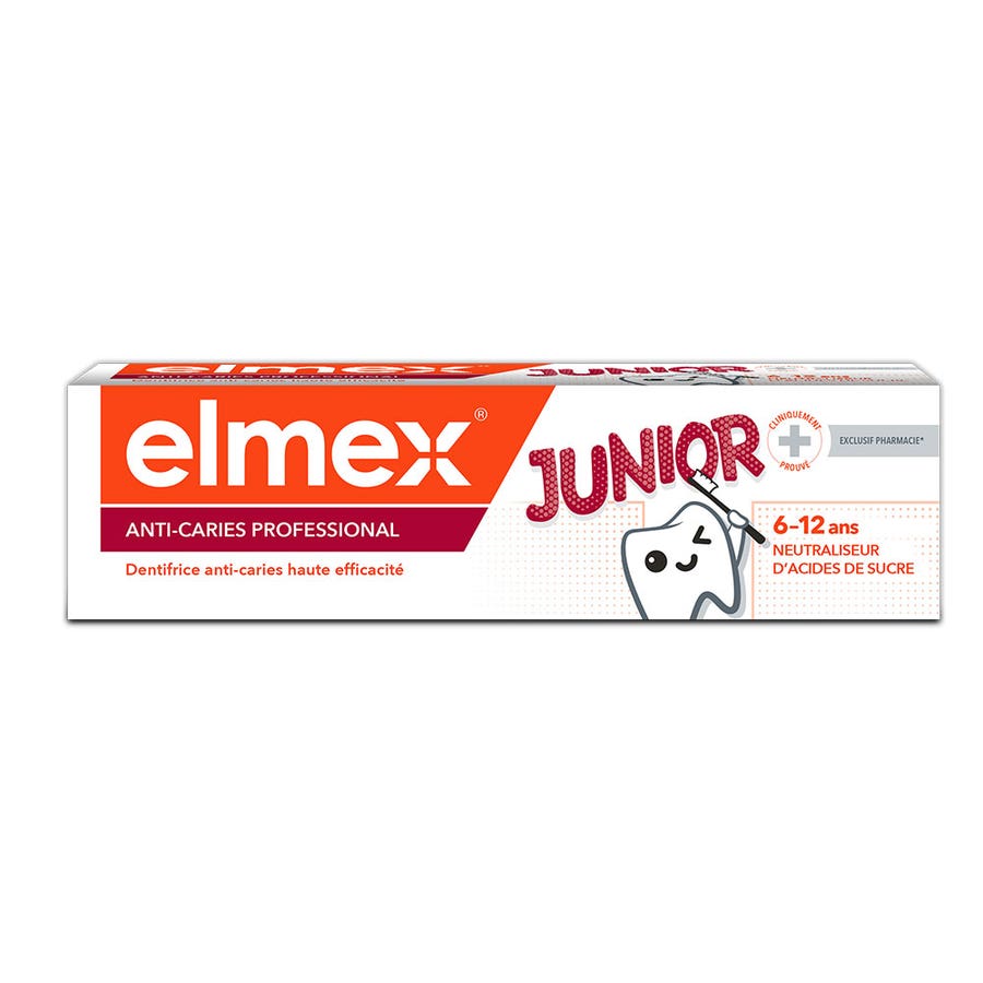 Elmex Duo Junior Toothpaste 6-12 years Anti-cavities 75ml (2.54fl oz)