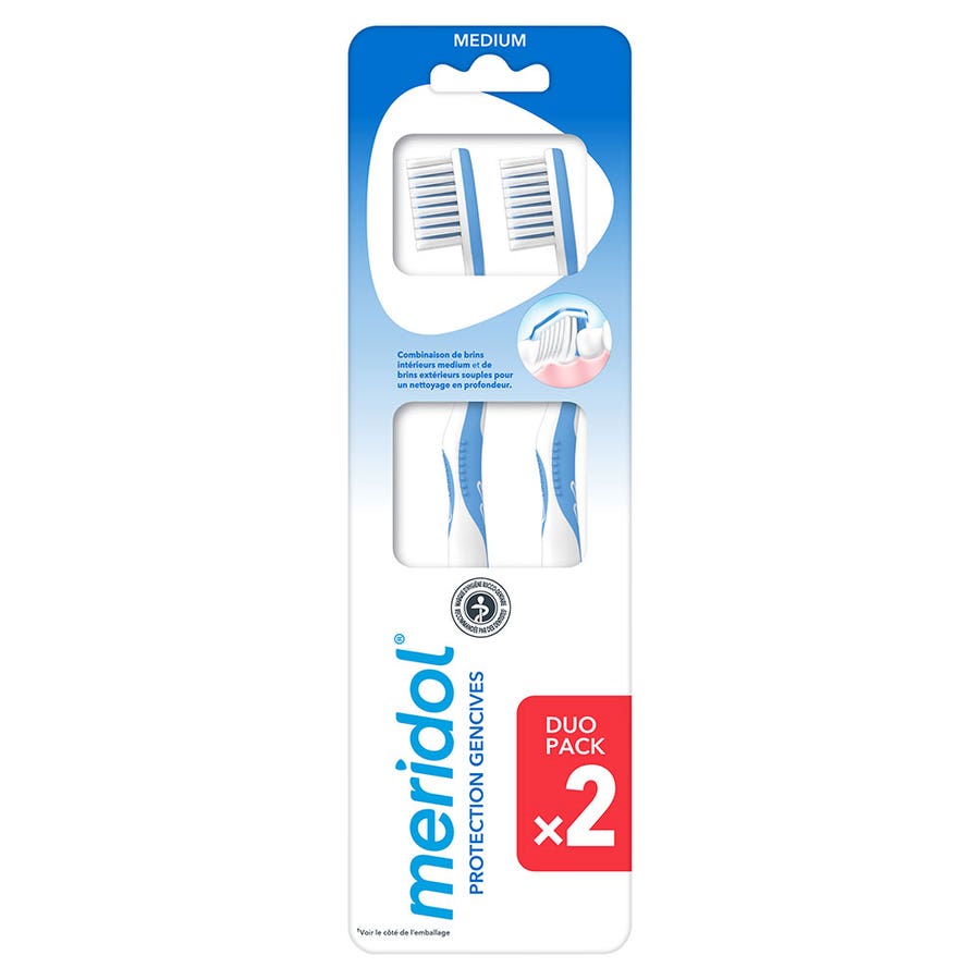 Meridol Toothbrush Fragile Gums medium DUO x2