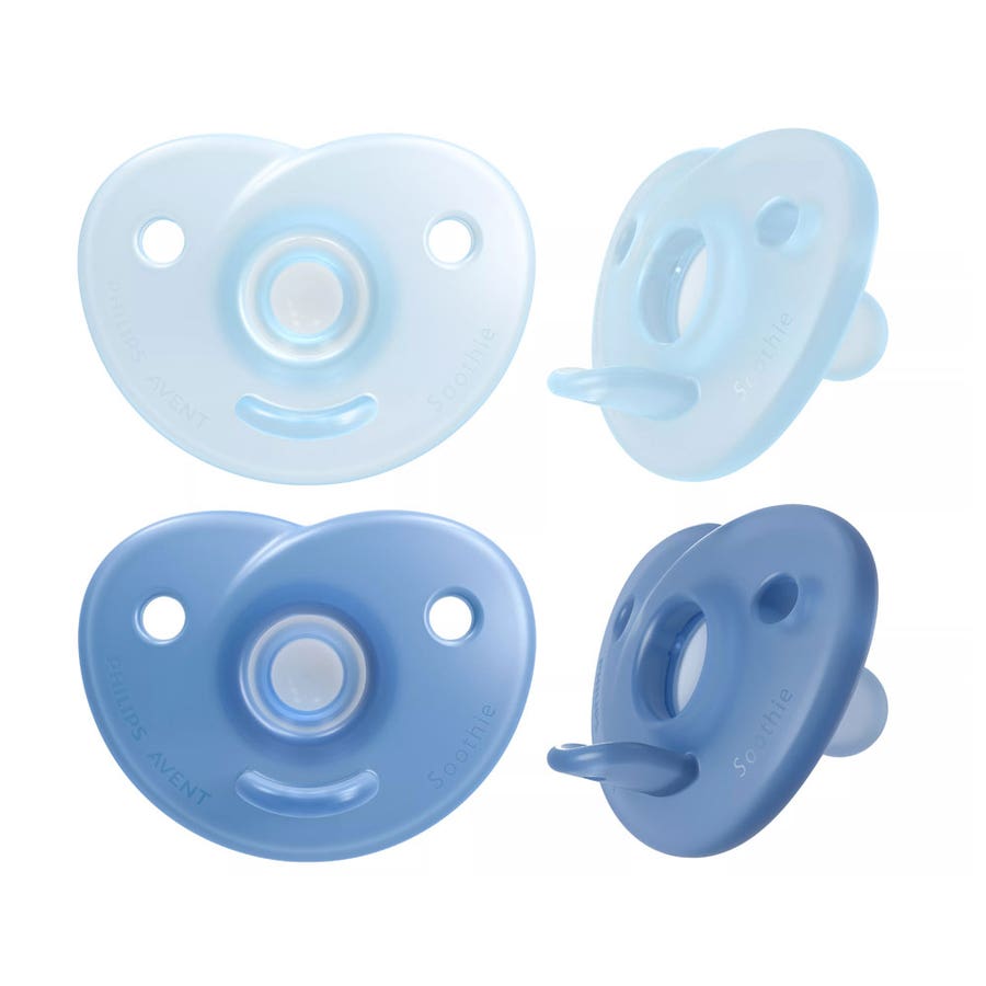 Avent Soothie Orthodontic Silicone Soothers 0 to 6 months x2