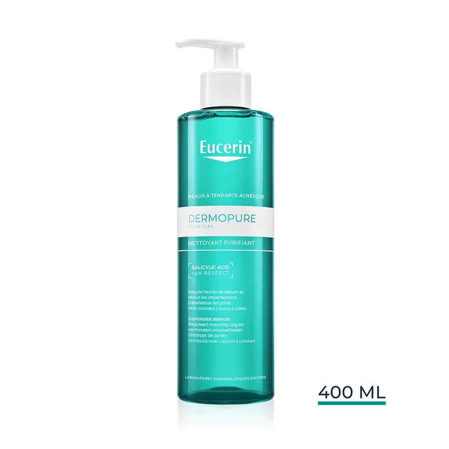 Eucerin Dermopure Clinical Nettoyant Purifiant Peaux à Tendance Acnéique 400ml (13.53 fl oz)