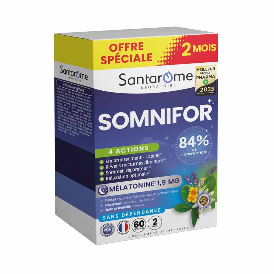 Santarome Somnifor 4 actions Sleep 60 tablets