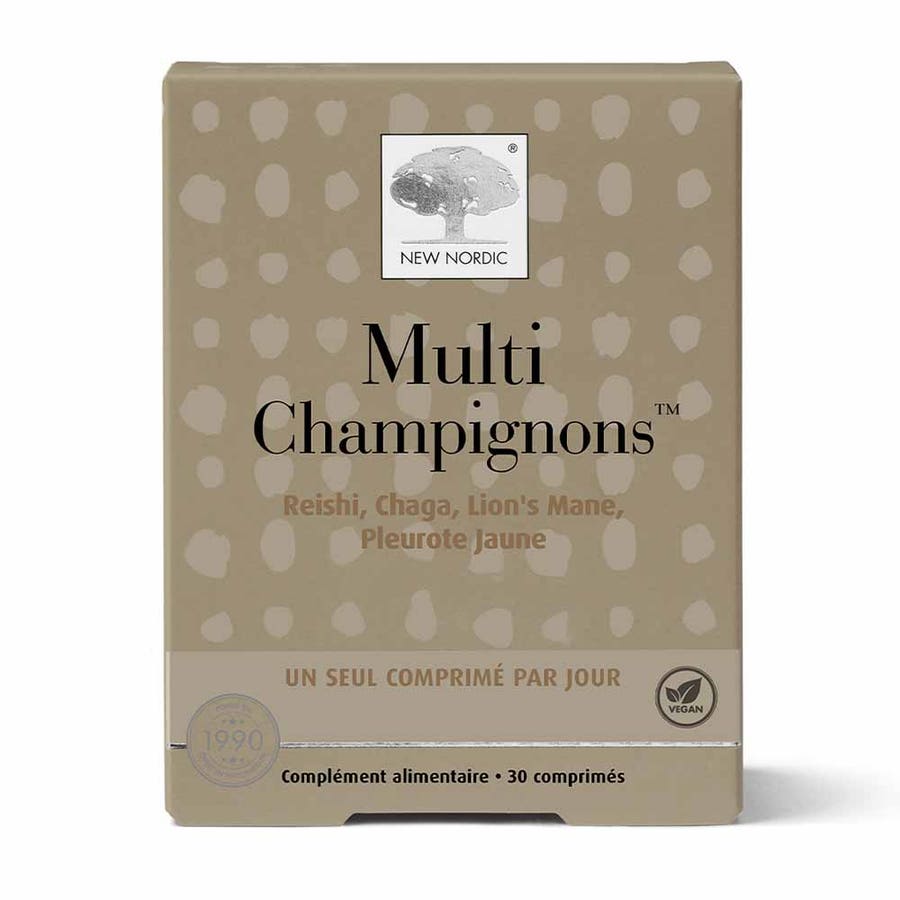 New Nordic Multi Champignons 30 comprimés