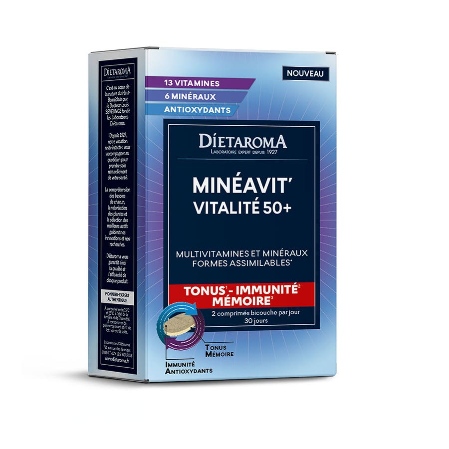 Dietaroma Minéavit' Vitalité 50+ 60 capsules
