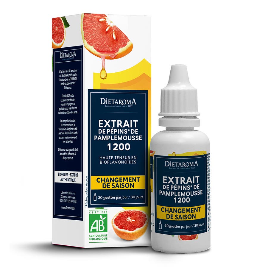 Dietaroma Extrait de Pépins de Pamplemousse 1200 Bio 50ml (1.69 fl oz)