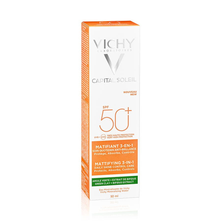 Vichy Capital Soleil Mattified 3-en-1 SPF50 + crème, 50 ml (1,69fl oz)