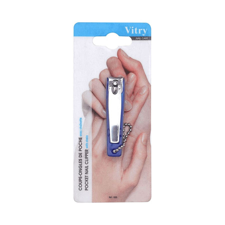 Vitry Pocket Nail Trimmer for Manicure, Tempered Stainless Steel
