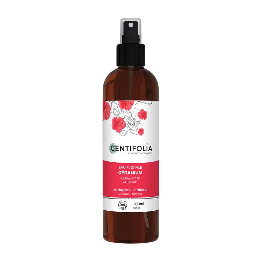 Agua floral de geranio orgánico de Centifolia 200 ml (6.76 fl oz)
