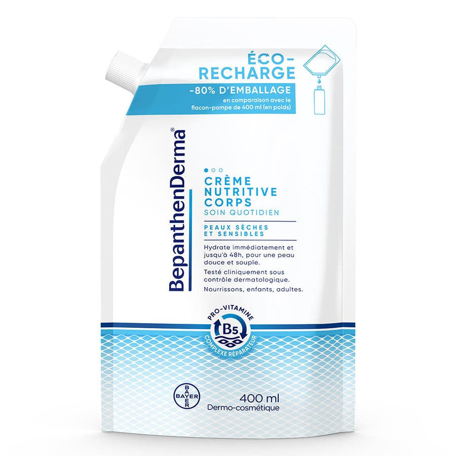 Bepanthen Derma Nutritive Body Cream Eco-Refill Dry and Sensitive Skin 400 ml (13,52fl oz)