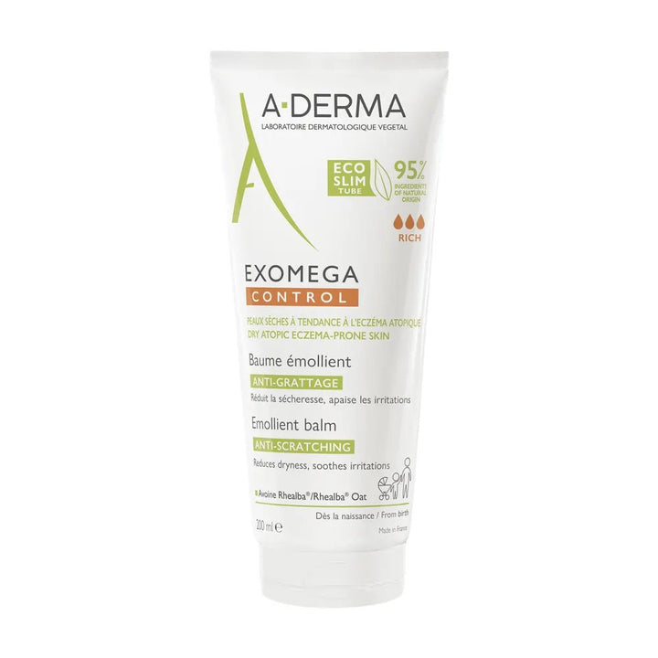 A - Derma Exomega Control Anti - Scratching Emollient Balm - FrenchBeautyHub