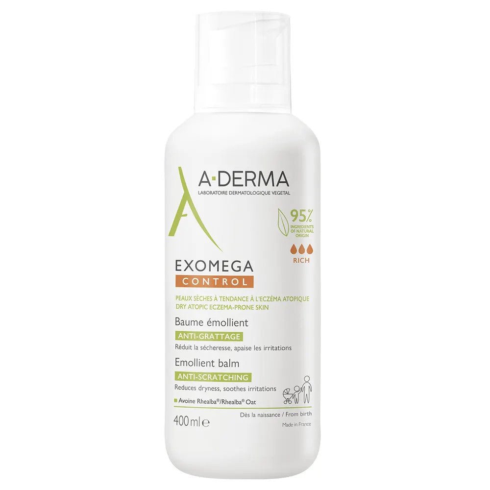 A - Derma Exomega Control Anti - Scratching Emollient Balm - FrenchBeautyHub