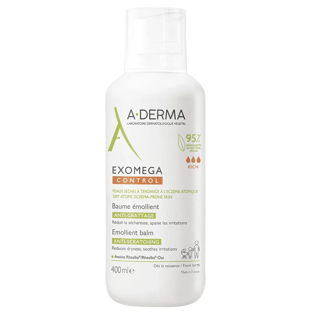 A - Derma Exomega Control Anti - Scratching Emollient Balm - FrenchBeautyHub
