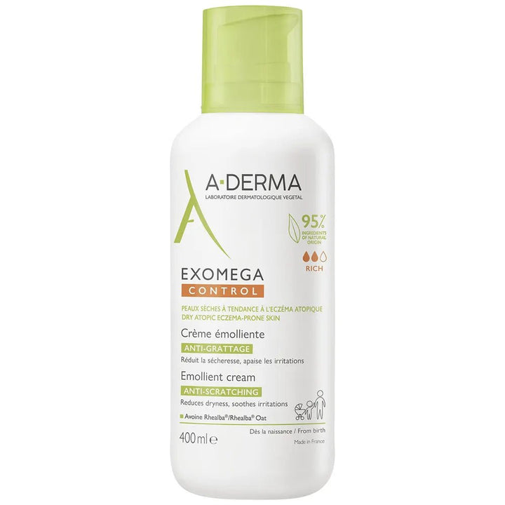A - Derma Exomega Control Emollient Anti - Scratch Cream - FrenchBeautyHub