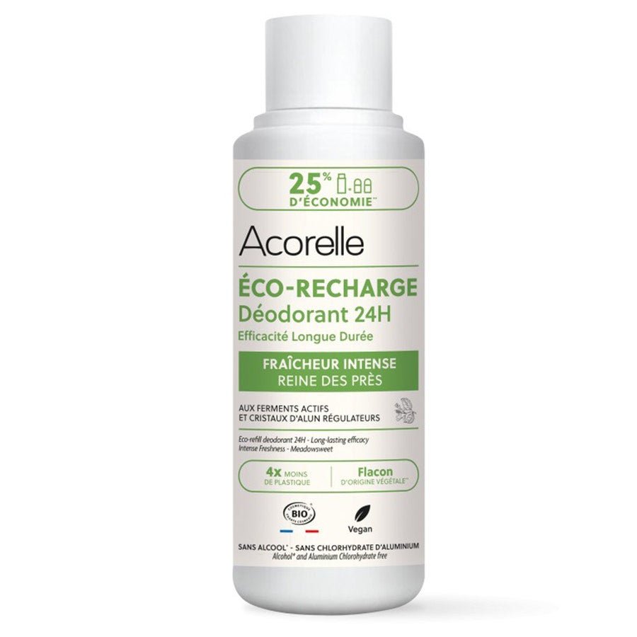 Acorelle Eco Recharge Dodorant Roll - On 24h Bio Certifie Intense freshness 100ml (3.38fl oz) - FrenchBeautyHub