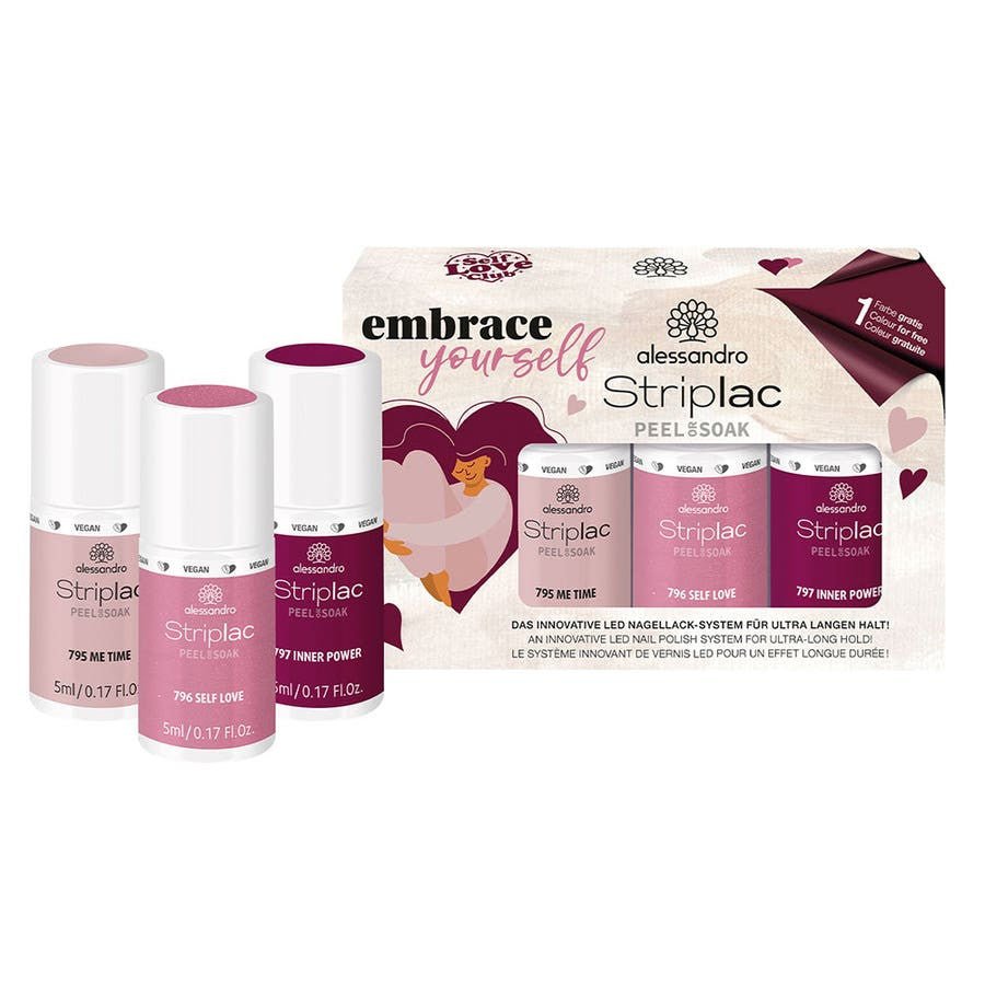 Alessandro Striplac Embrace Yourself Giftboxes Semi - permanent 5ml x3 (0.16fl oz x3) - FrenchBeautyHub