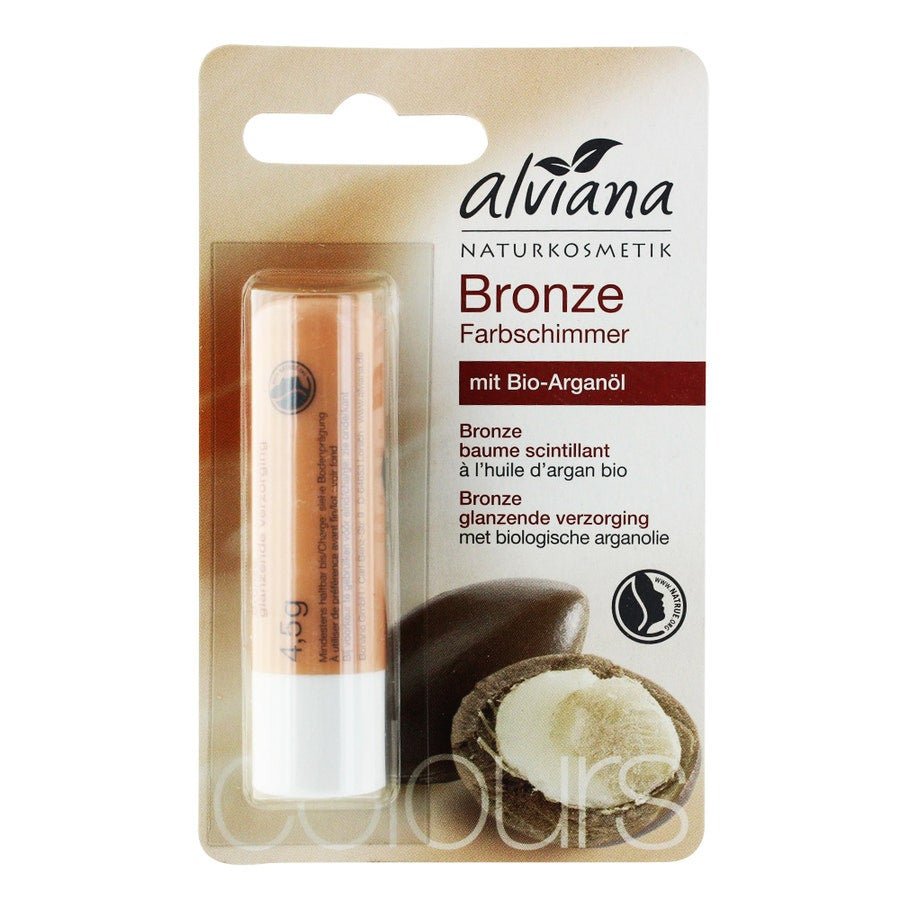 Alviana Lip Balm Bronze 4.5g (0.15 oz) with Organic Argan Oil - FrenchBeautyHub