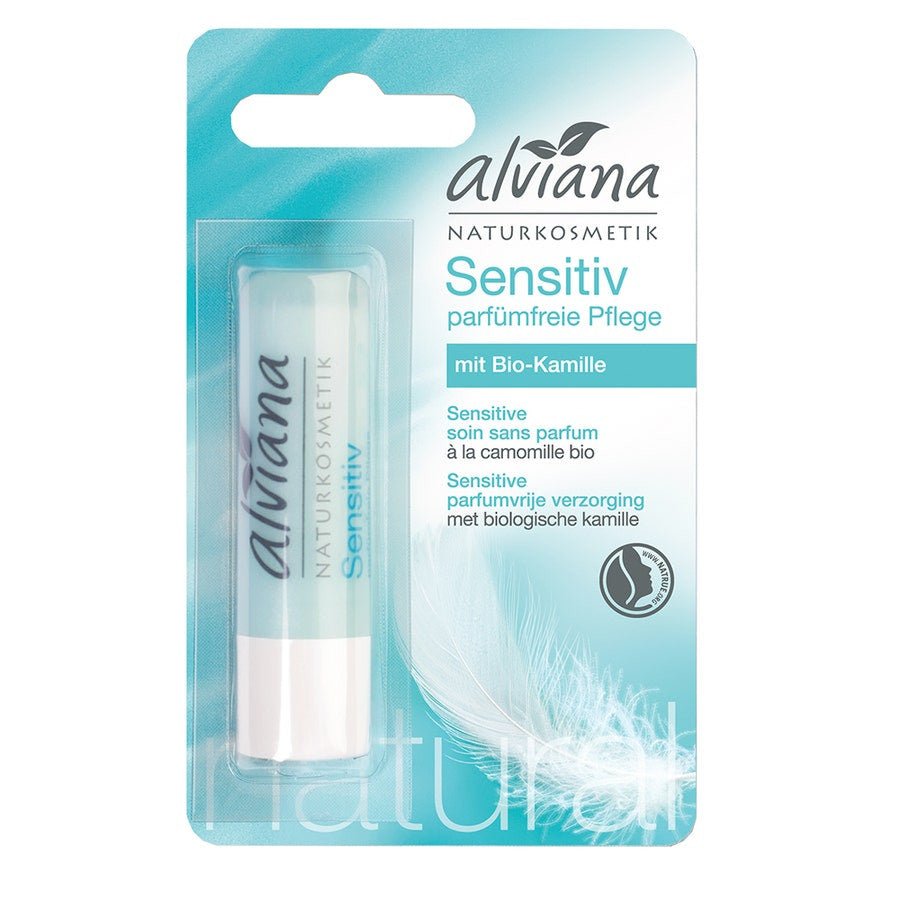 Alviana Lip Balm Sensitive 4.5g (0.15 oz) with Chamomile Extracts - FrenchBeautyHub