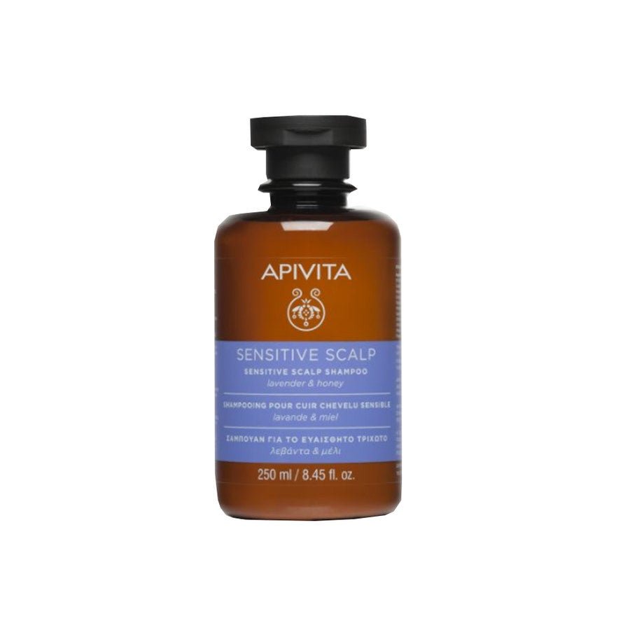 Apivita Lavender and Honey Shampoo for Sensitive Scalp 250ml (8.45 fl oz) - FrenchBeautyHub