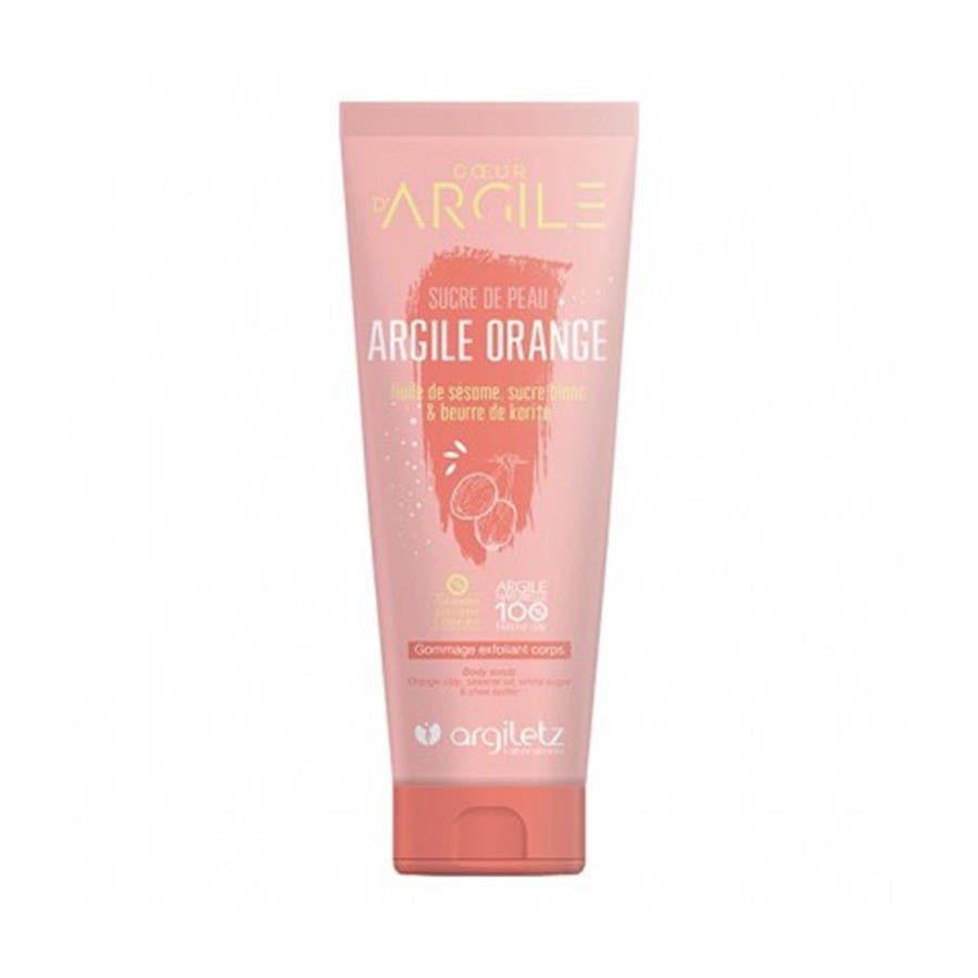 Argiletz Skin Sugar Orange Clay Body Scrub 200ml (6.76 fl oz) - FrenchBeautyHub