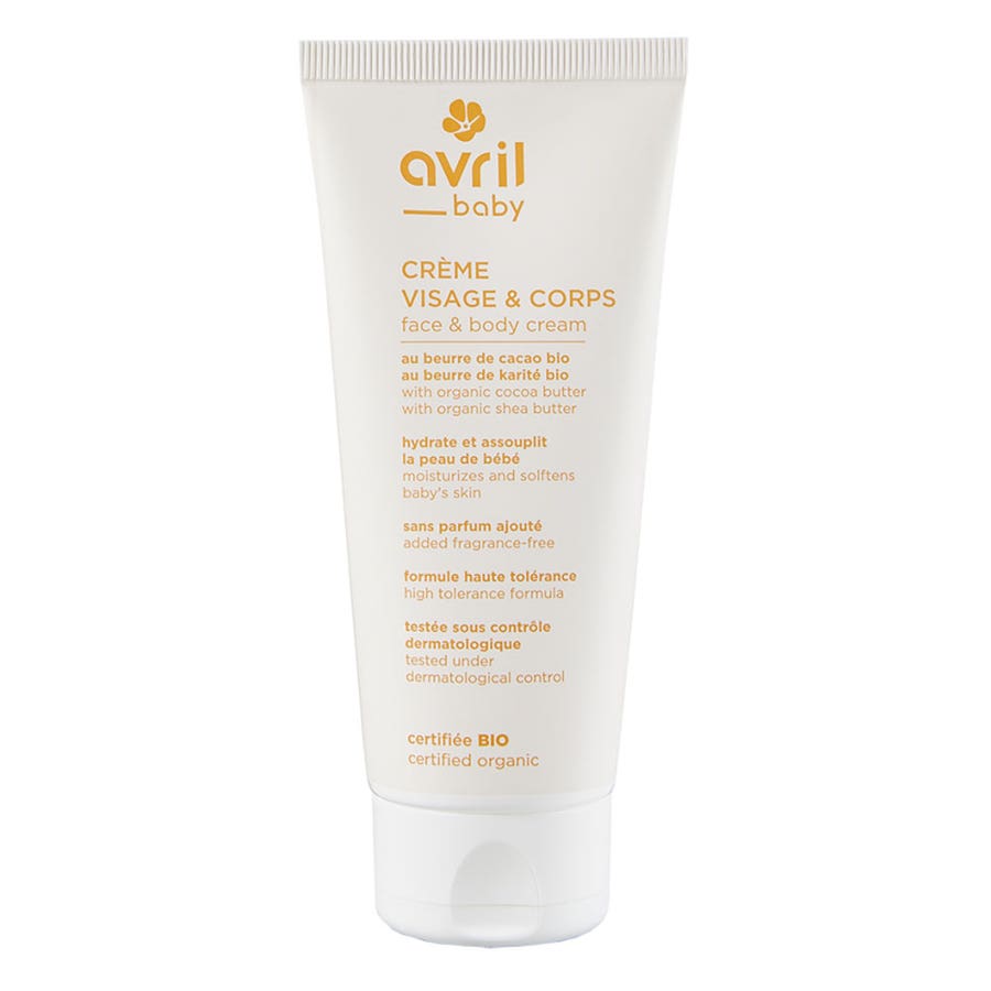 Avril Organic Cocoa and Shea Butter Baby Cream Face & Body 100ml (3.38fl oz) - FrenchBeautyHub