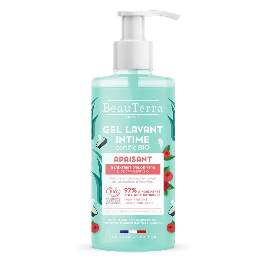 Beauterra Soothing Intima Cleansing Gel Organic Aloe Vera and Cranberry 500ml (16.91fl oz) - FrenchBeautyHub