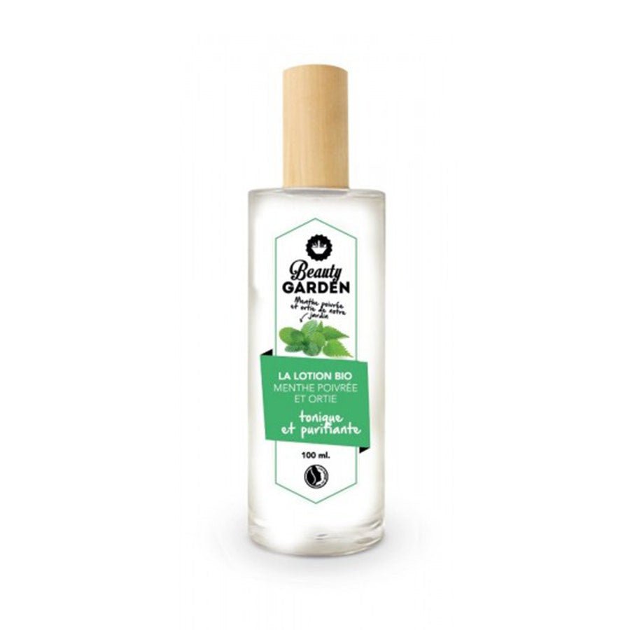 Beauty Garden Organic peppermint & Nettle lotion - Toning and purifying 100ml (3.38fl oz) - FrenchBeautyHub