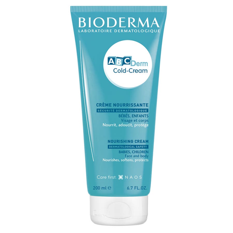 Bioderma Abcderm Cold Cream Nourishing Body Cream Crème visage et corps 200ml (6.76fl oz) - FrenchBeautyHub
