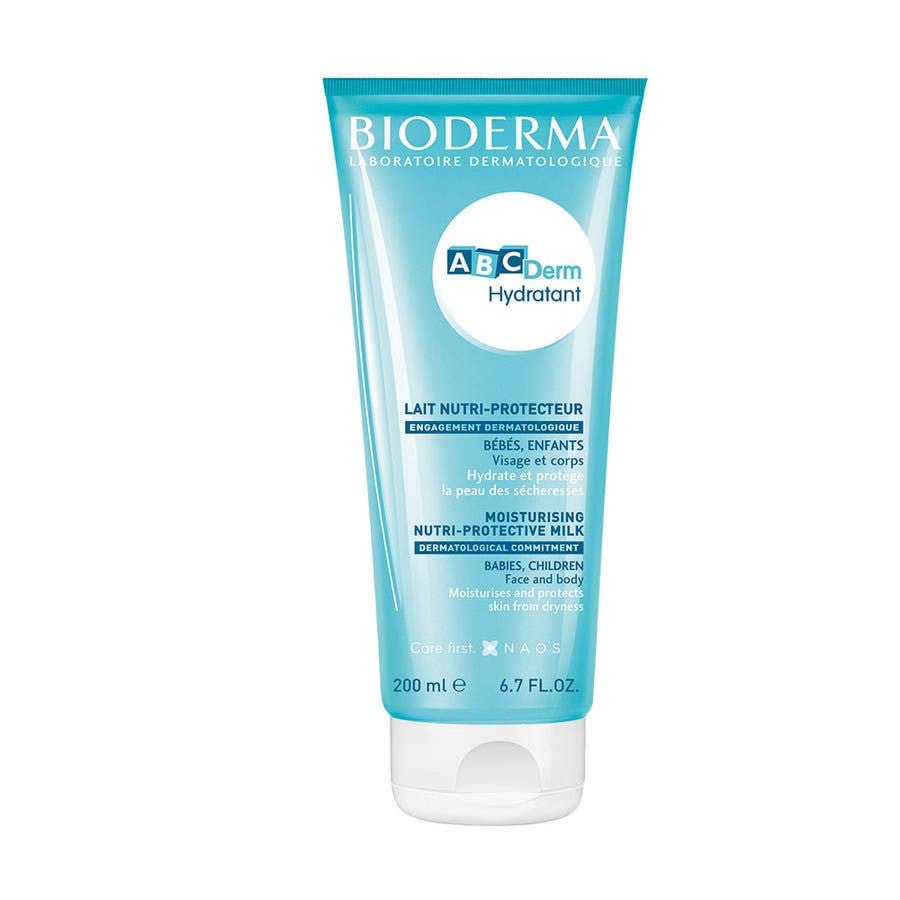 Bioderma ABCDerm Hydratant Moisturizing Nutri - Protective Milk 200ml (6.76fl oz) - FrenchBeautyHub