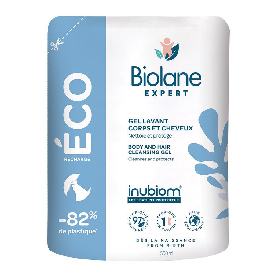 Biolane Expert Baby Cleansing Gel Eco - Refill Body & hair 500ml (16.91fl oz) - FrenchBeautyHub