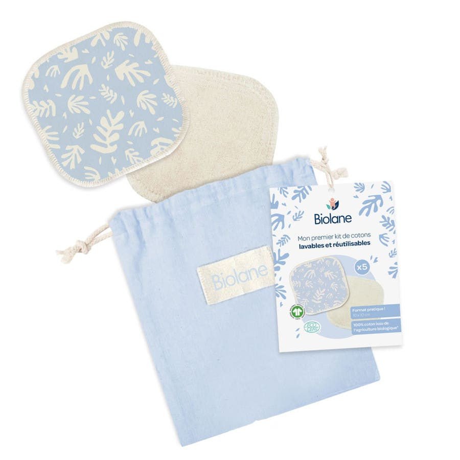 Biolane Expert My first kit of 100% organic washable and reusable cotton pads - FrenchBeautyHub