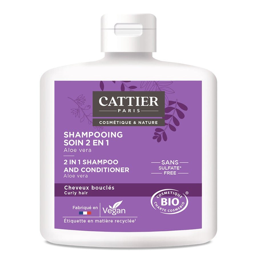 Cattier 2 in 1 Curls Care Shampoo 250ml (8.45fl oz) - FrenchBeautyHub