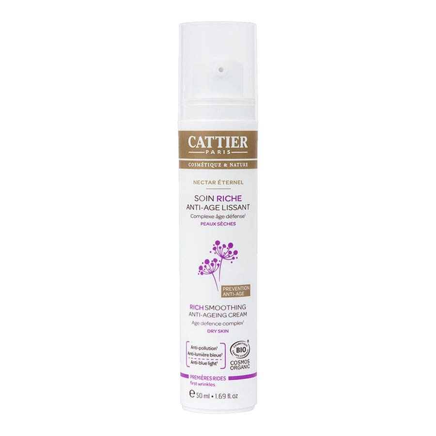 Cattier Anti - Aging Rich Smoothing Care for Dry Skin Bio Nectar Eternel 50ml (1.69fl oz) - FrenchBeautyHub