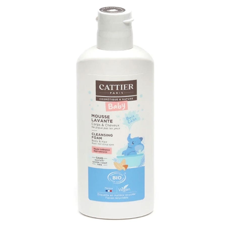 Cattier Baby Baby Cleansing Foam Face And Body 150ml (5.07fl oz) - FrenchBeautyHub